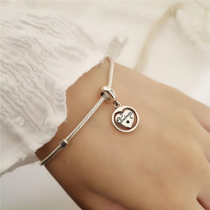 BERLOQUE PRATA 925 CORAÇÃO GIRATÓRIO