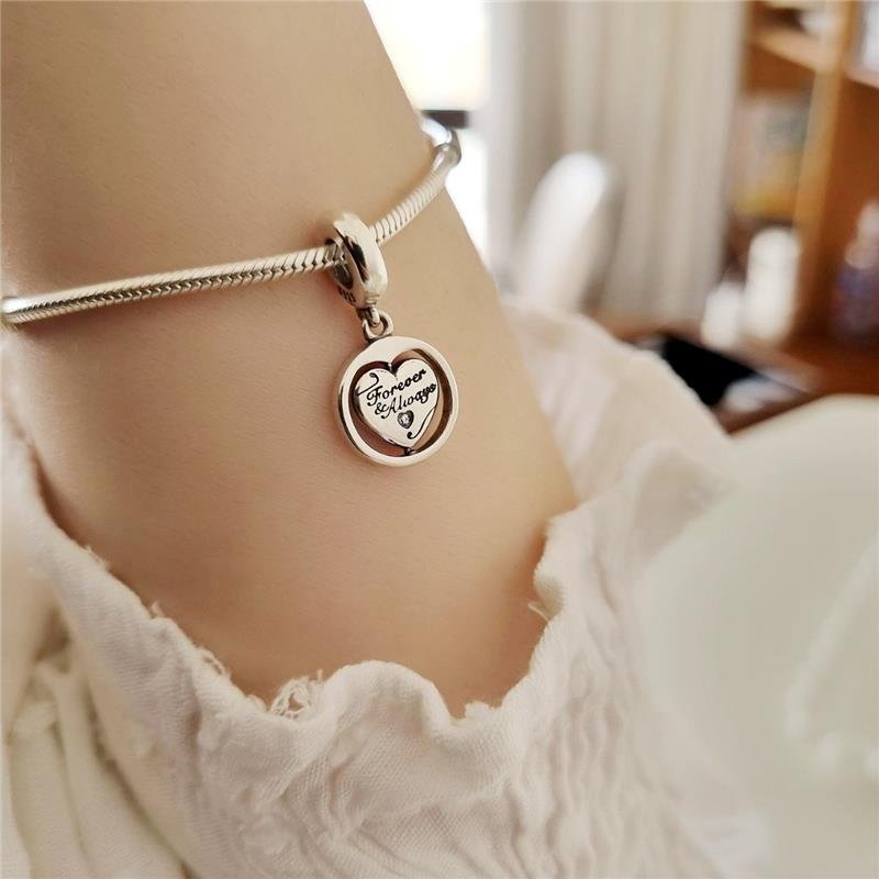 BERLOQUE PRATA 925 CORAÇÃO GIRATÓRIO