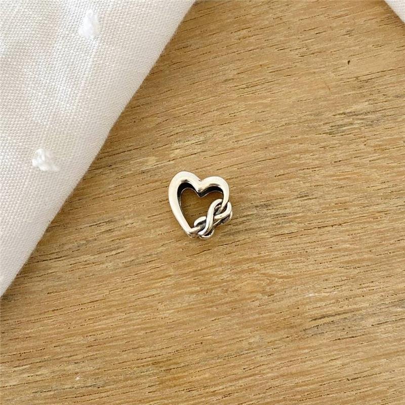 BERLOQUE PRATA 925 CORAÇÃO INFINITO MÃE