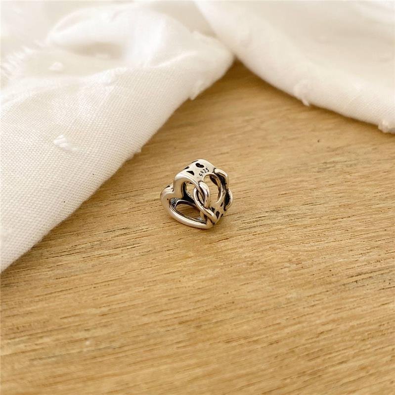 BERLOQUE PRATA 925 CORAÇÃO INFINITO MÃE