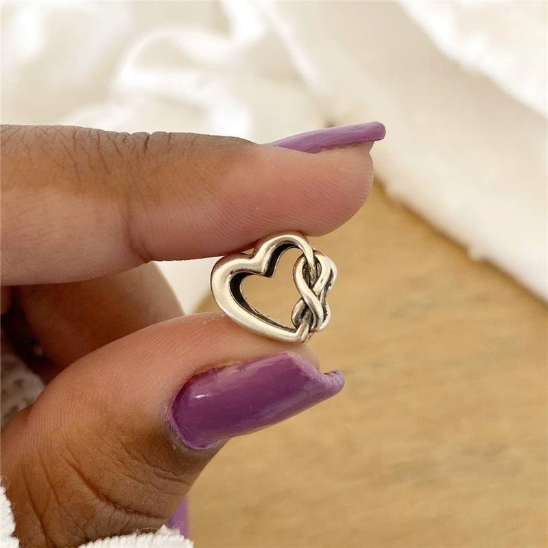 BERLOQUE PRATA 925 CORAÇÃO INFINITO MÃE