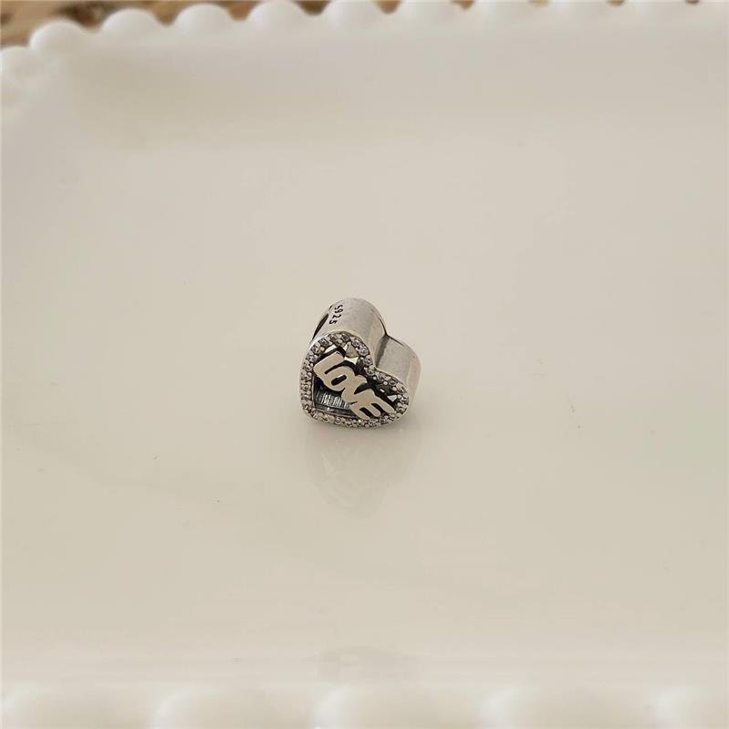 BERLOQUE PRATA 925 CORAÇÃO LOVE COM PEDRAS