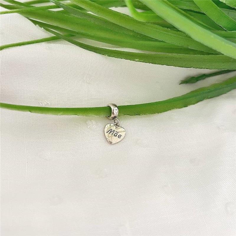 BERLOQUE PRATA 925 CORAÇÃO MÃE