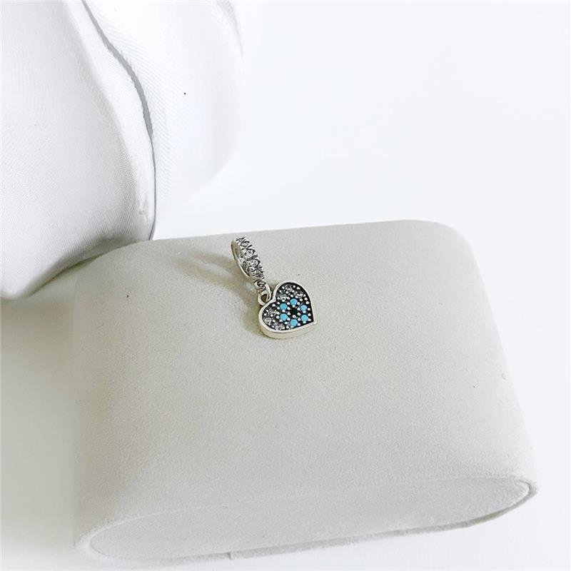 BERLOQUE PRATA 925 CORAÇÃO OLHO GREGO