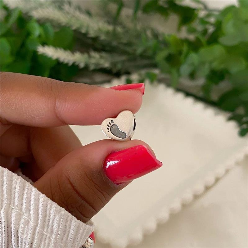 BERLOQUE PRATA 925 CORAÇÃO PÉZINHO