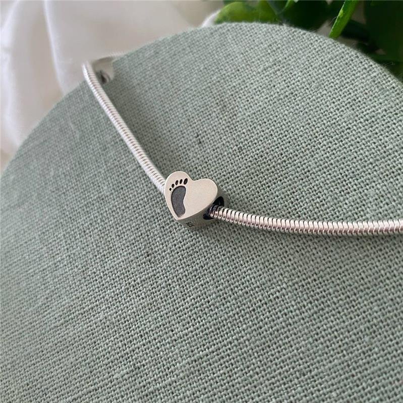 BERLOQUE PRATA 925 CORAÇÃO PÉZINHO