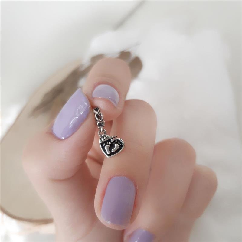 BERLOQUE PRATA 925 CORAÇÃO PÉZINHO FILHO