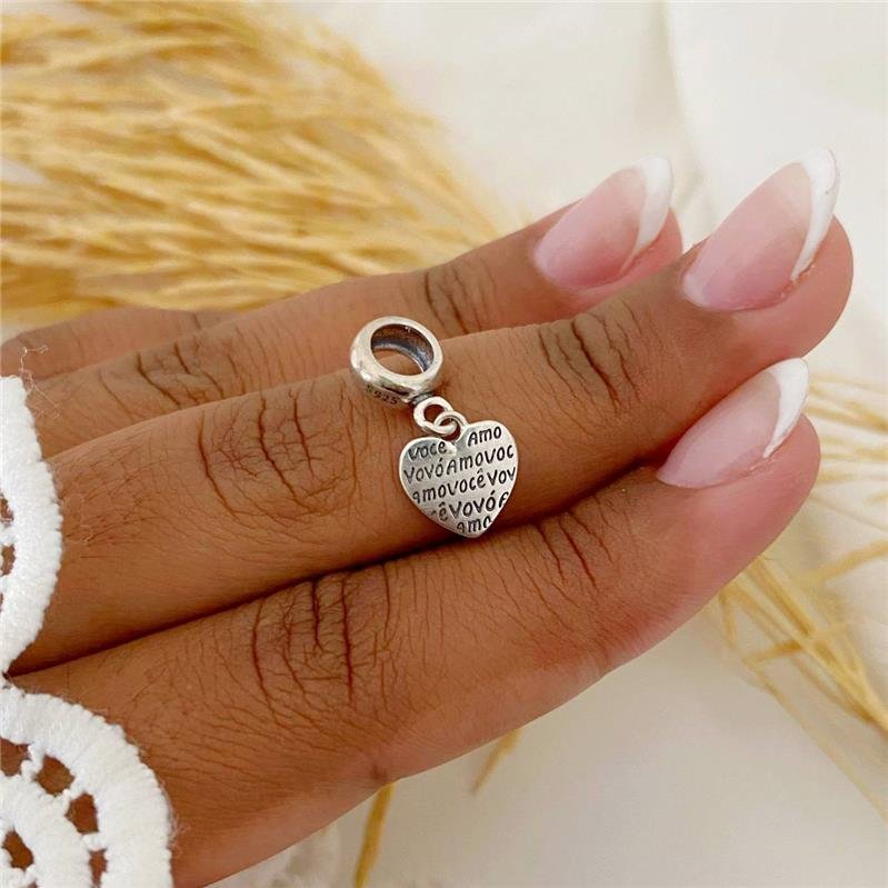 BERLOQUE PRATA 925 CORAÇÃO VOVÓ