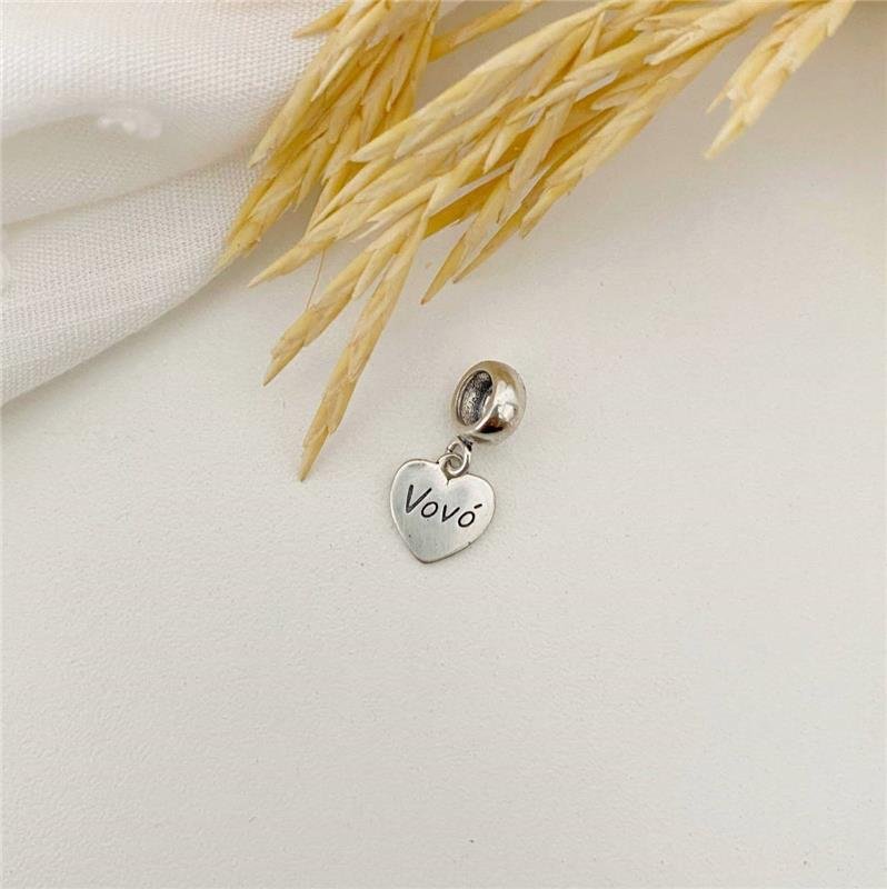 BERLOQUE PRATA 925 CORAÇÃO VOVÓ