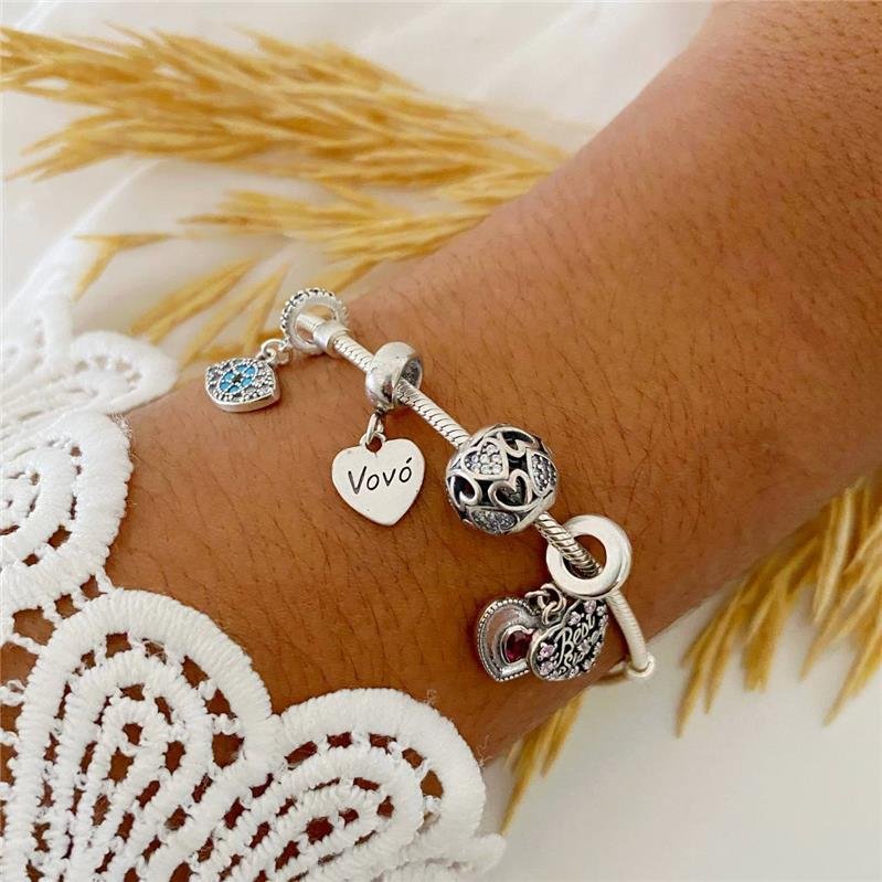 BERLOQUE PRATA 925 CORAÇÃO VOVÓ