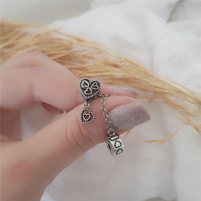 BERLOQUE CORRENTE TRAVA E MURANO CORAÇÃO