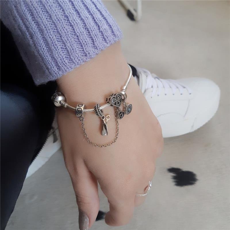 BERLOQUE CORRENTE TRAVA E MURANO CORAÇÃO