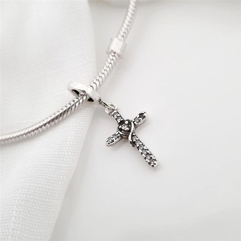  BERLOQUE PRATA 925 CRUZ CRAVEJADA