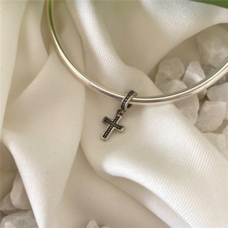 BERLOQUE PRATA 925 CRUZ TRABALHADA