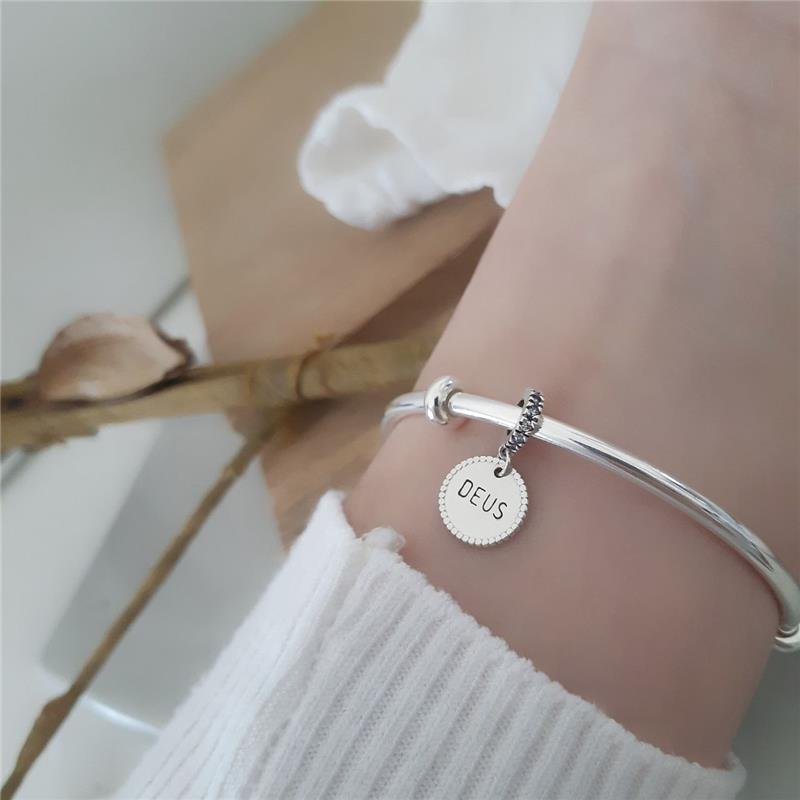 BERLOQUE PRATA 925 DEUS PLAQUINHA