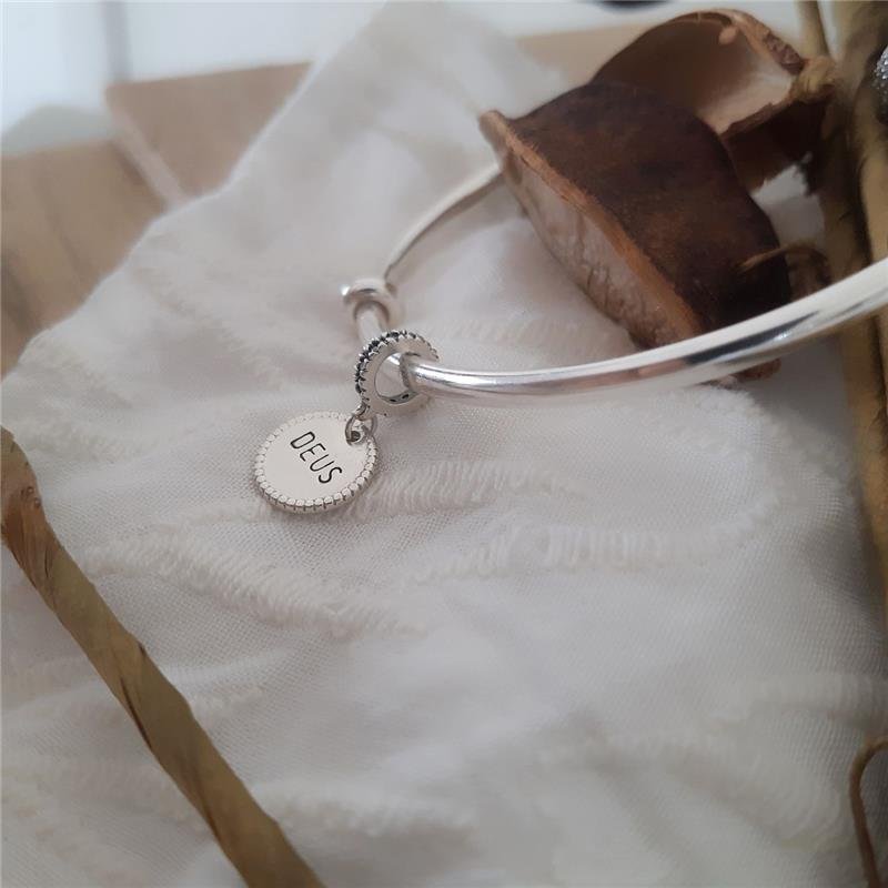 BERLOQUE PRATA 925 DEUS PLAQUINHA