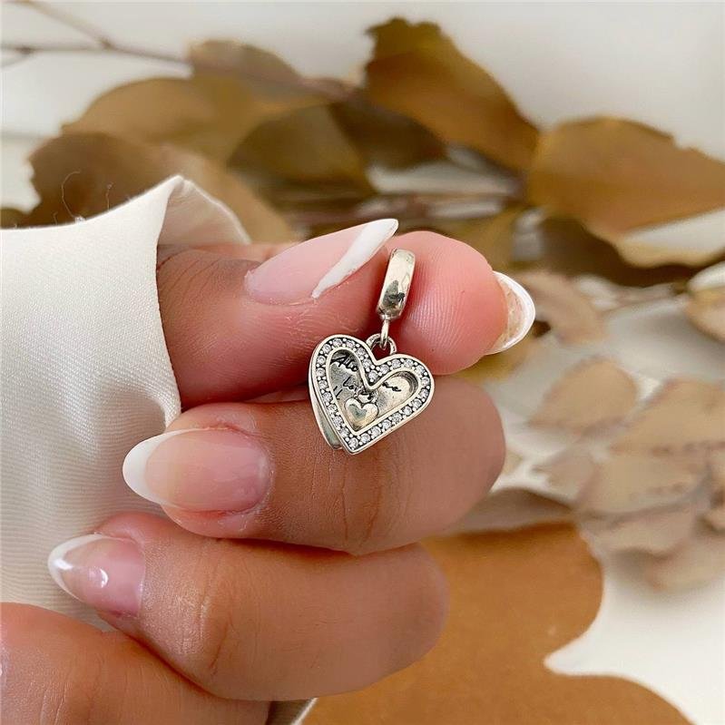 BERLOQUE PRATA 925 DOIS CORAÇÕES 