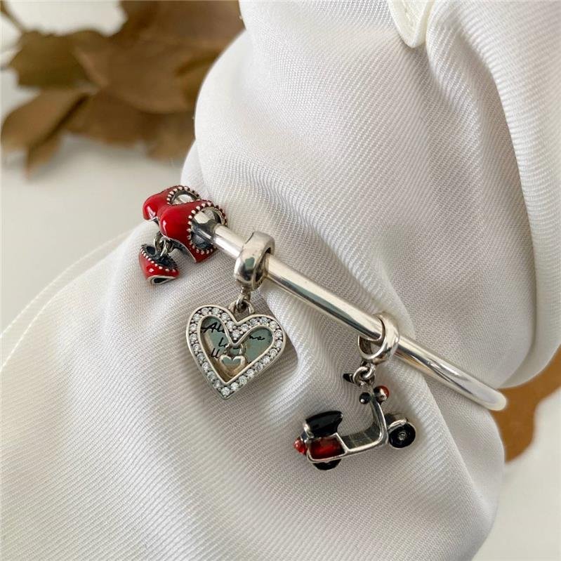 BERLOQUE PRATA 925 DOIS CORAÇÕES 