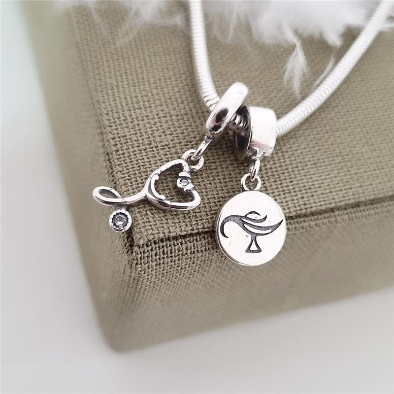 BERLOQUE PRATA 925 ESTETOSCÓPIO CRAVEJADO