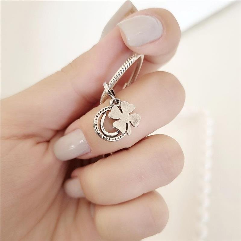 BERLOQUE PRATA 925 FERRADURA TREVO SORTE