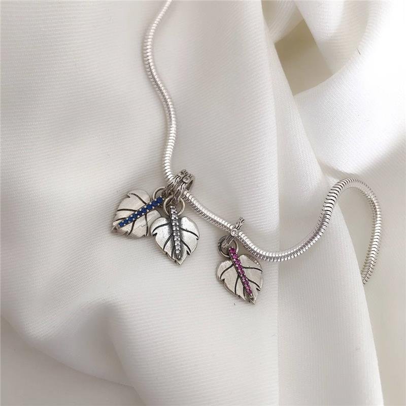 BERLOQUE PRATA 925 FOLHA COM PEDRA