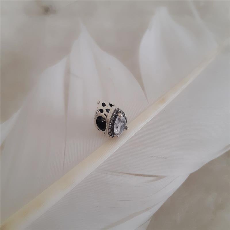 BERLOQUE PRATA 925 GOTA CRAVEJADA