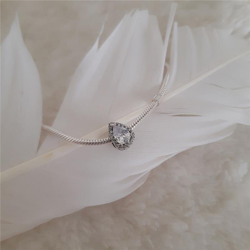 BERLOQUE PRATA 925 GOTA CRAVEJADA