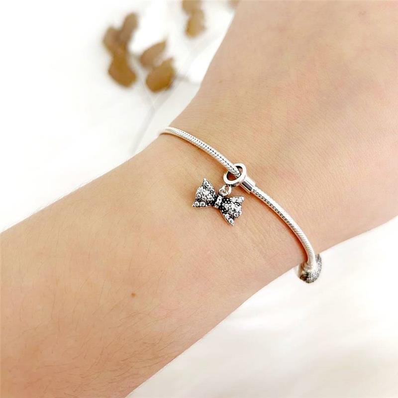 BERLOQUE PRATA 925 LAÇO CRAVEJADO