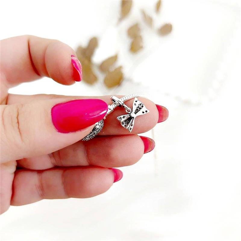 BERLOQUE PRATA 925 LAÇO CRAVEJADO