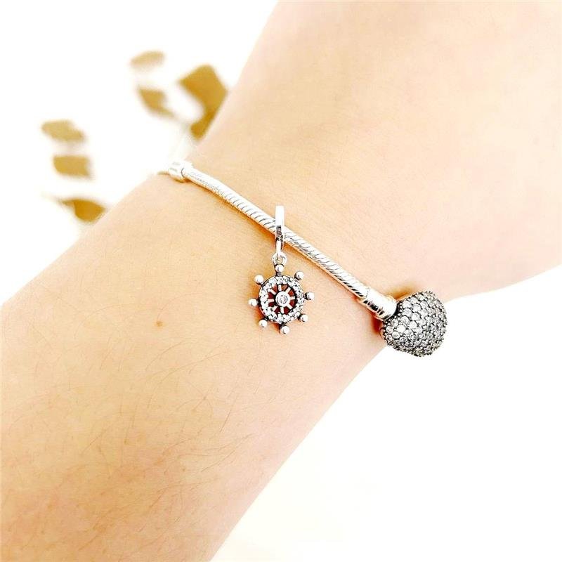 BERLOQUE PRATA 925 LEME CRAVEJADO