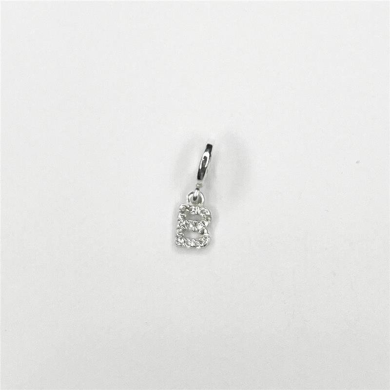 BERLOQUE PRATA 925 LETRAS CRAVEJADAS MICROZIRCÔNIAS