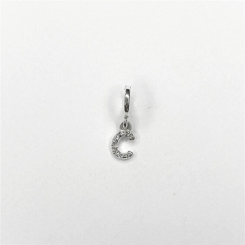 BERLOQUE PRATA 925 LETRAS CRAVEJADAS MICROZIRCÔNIAS