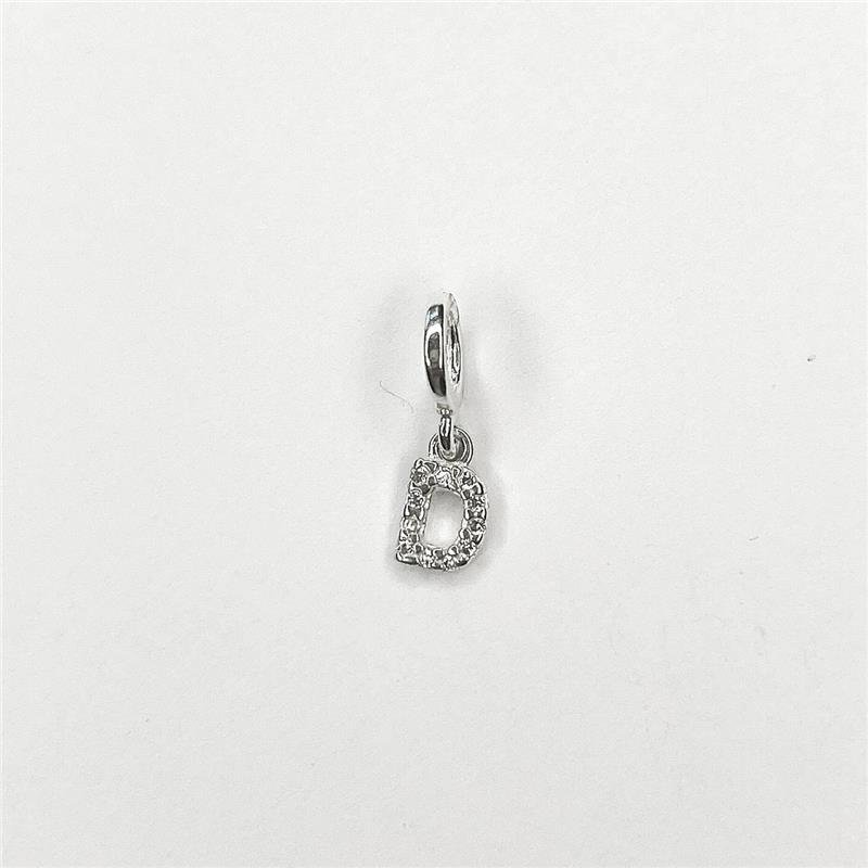 BERLOQUE PRATA 925 LETRAS CRAVEJADAS MICROZIRCÔNIAS