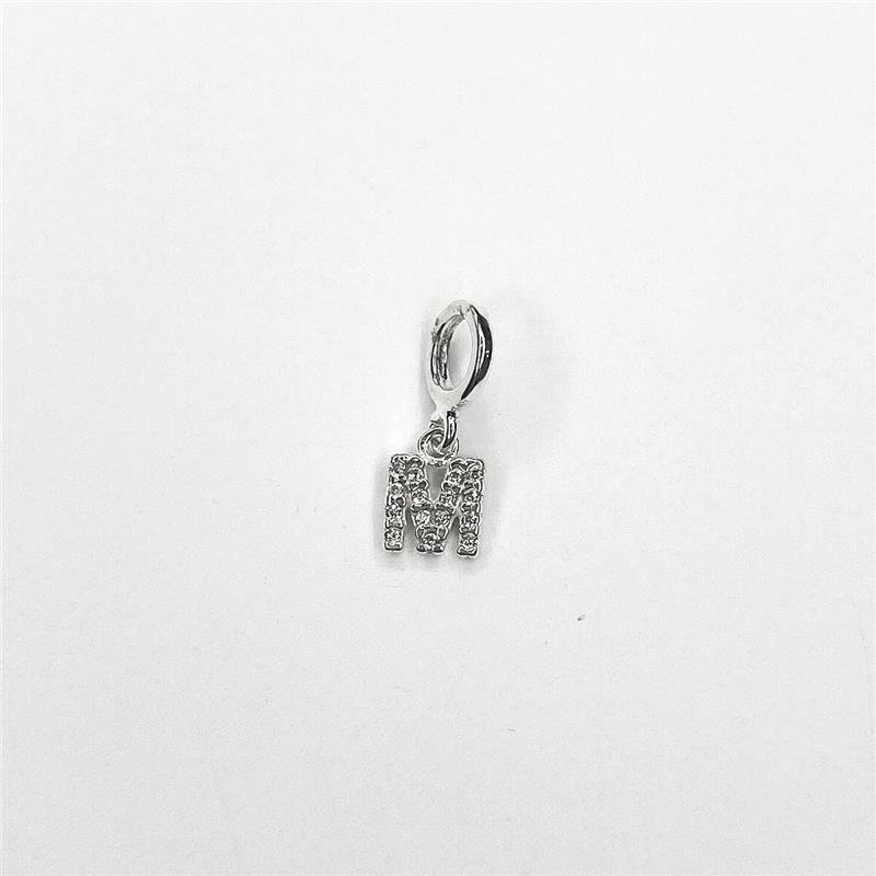 BERLOQUE PRATA 925 LETRAS CRAVEJADAS MICROZIRCÔNIAS