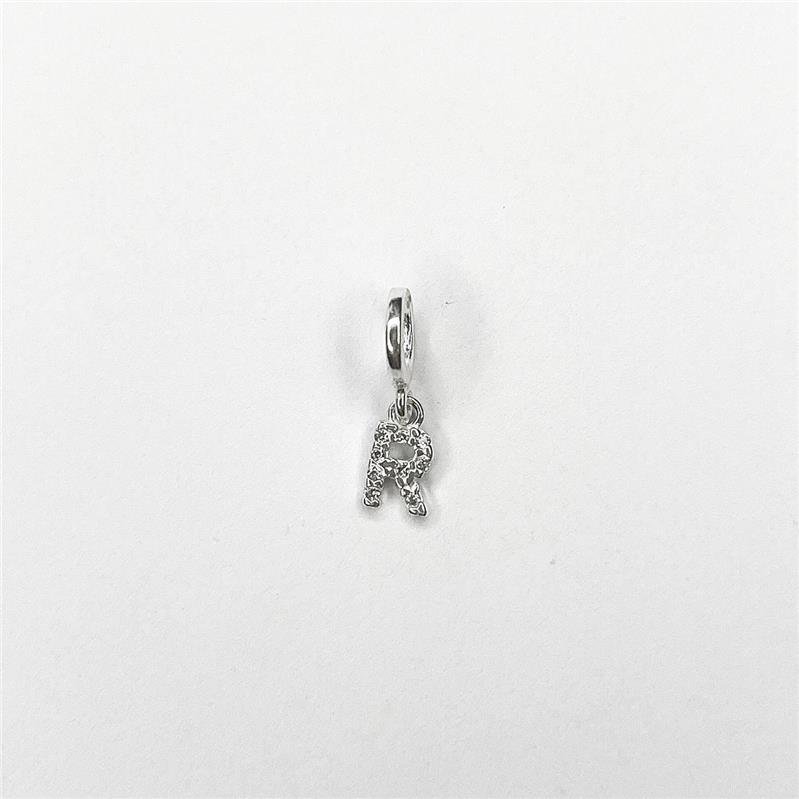 BERLOQUE PRATA 925 LETRAS CRAVEJADAS MICROZIRCÔNIAS