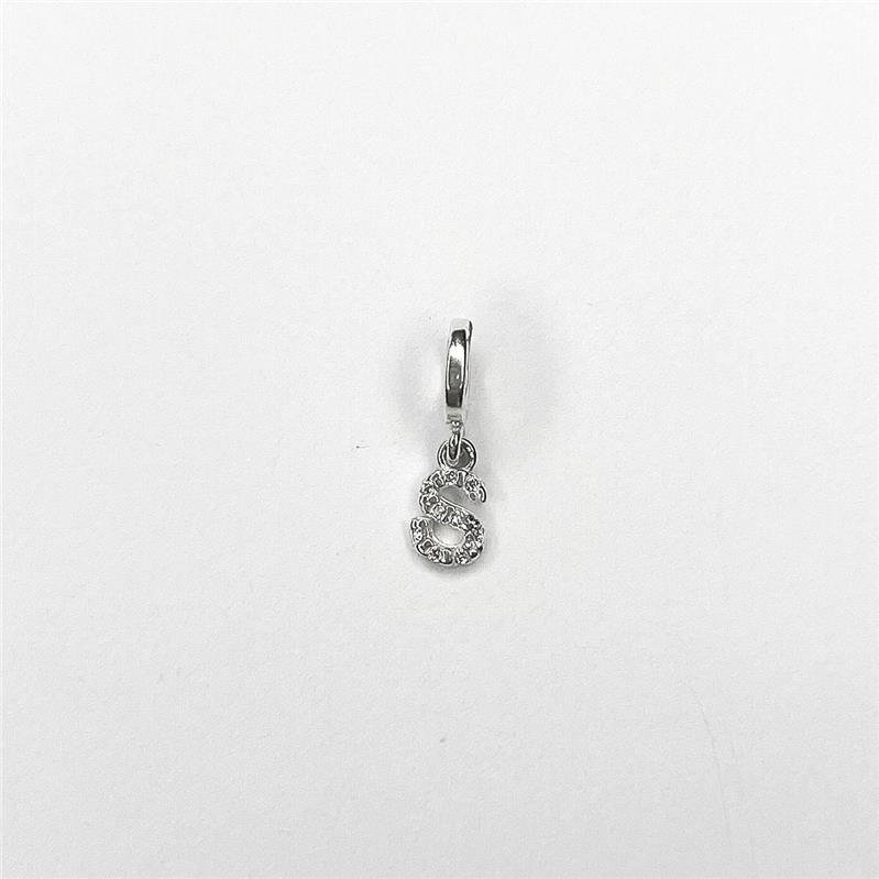BERLOQUE PRATA 925 LETRAS CRAVEJADAS MICROZIRCÔNIAS