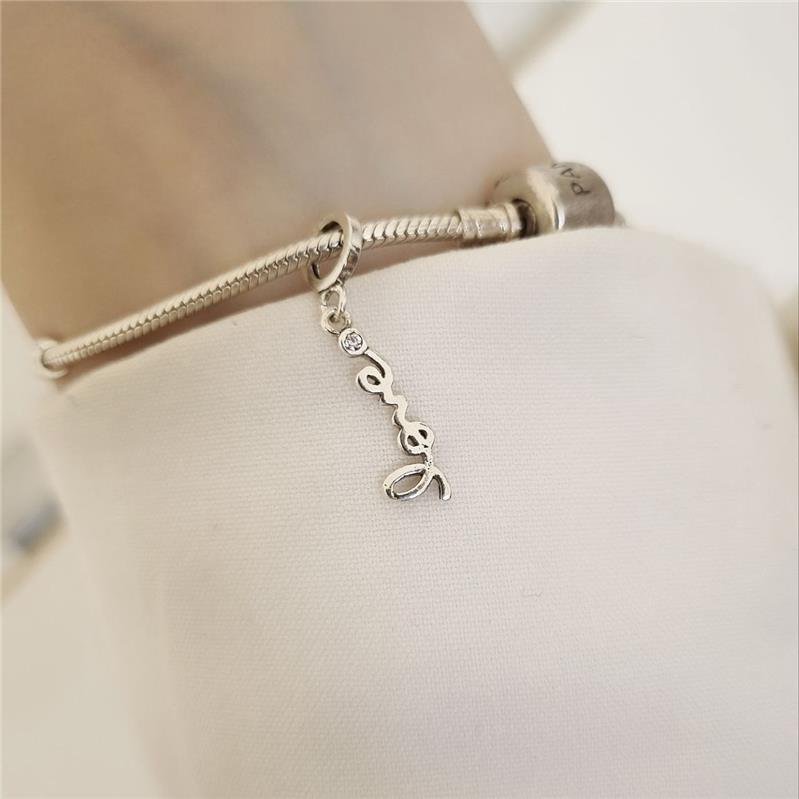 BERLOQUE PRATA 925 LOVE PEDRA ROSA