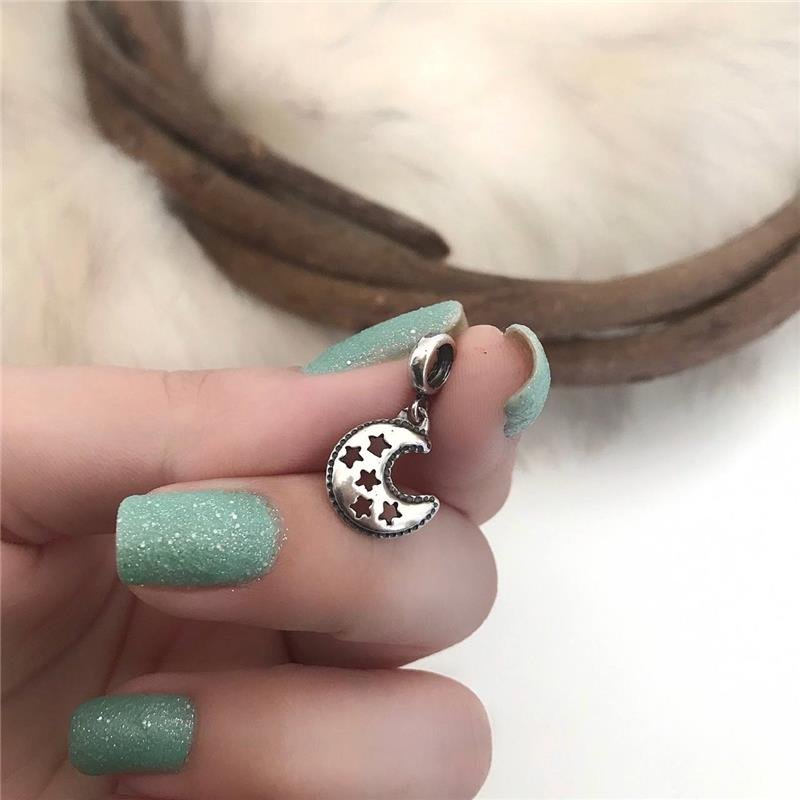 BERLOQUE PRATA 925 LUA COM ESTRELAS