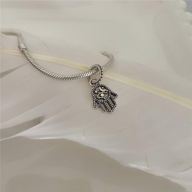 BERLOQUE PRATA 925 MÃO DE FÁTIMA TRABALHADO