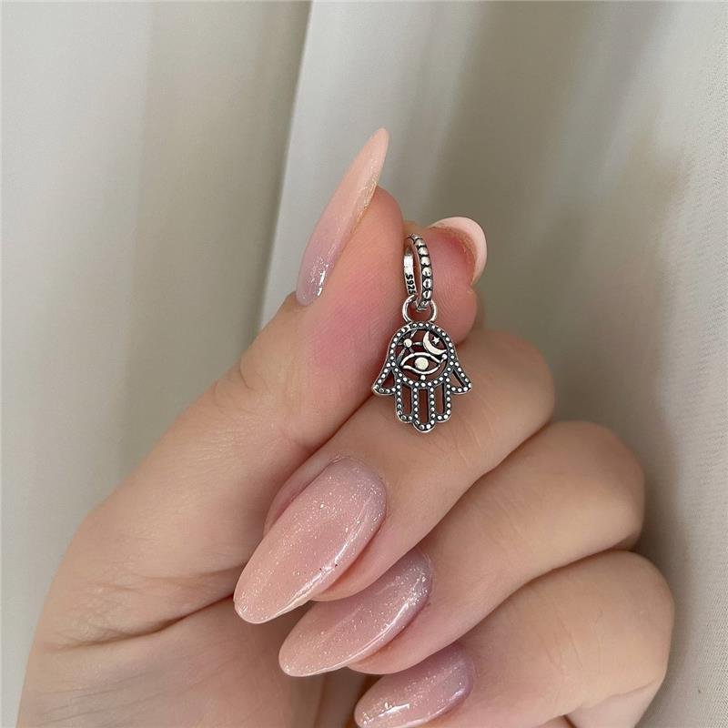 BERLOQUE PRATA 925 MÃO DE FÁTIMA TRABALHADO