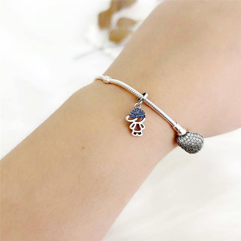 BERLOQUE PRATA 925 MENINO BONE CRAVEJADO