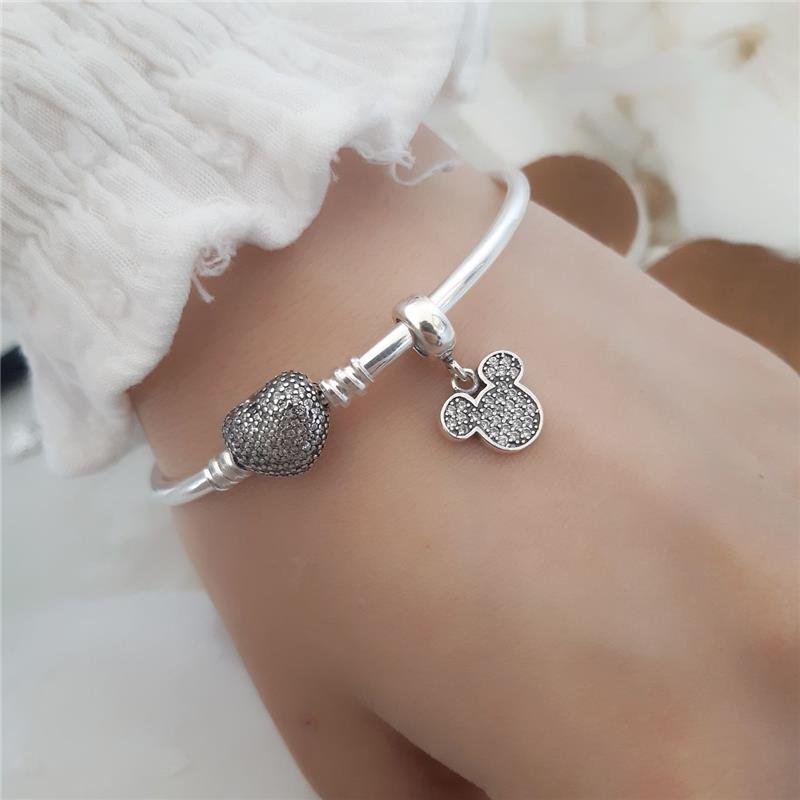 BERLOQUE PRATA 925 MICKEY COM PEDRA