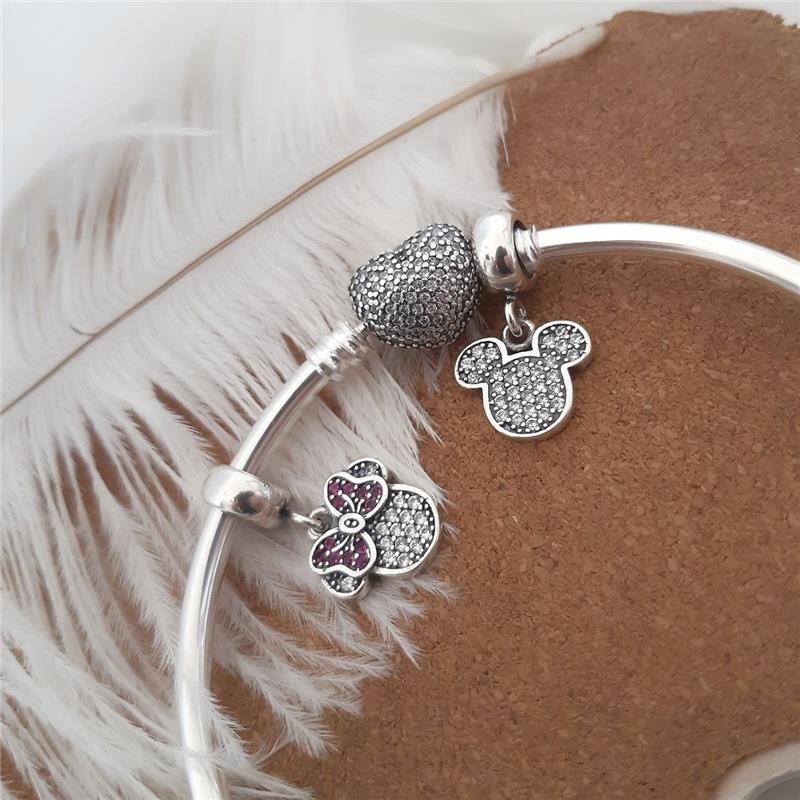 BERLOQUE PRATA 925 MICKEY COM PEDRA