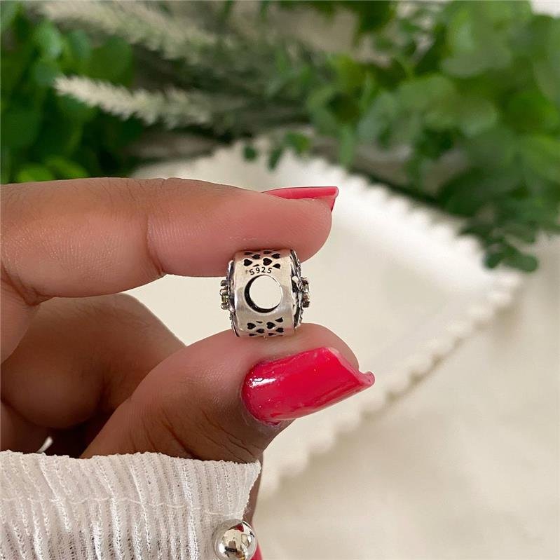 BERLOQUE PRATA 925 MURANO FLOR COM PEDRAS