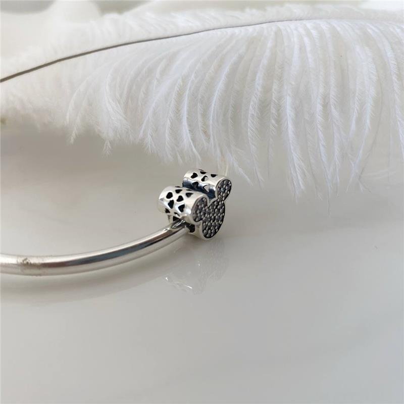 BERLOQUE PRATA 925 MURANO MICKEY COM PEDRA