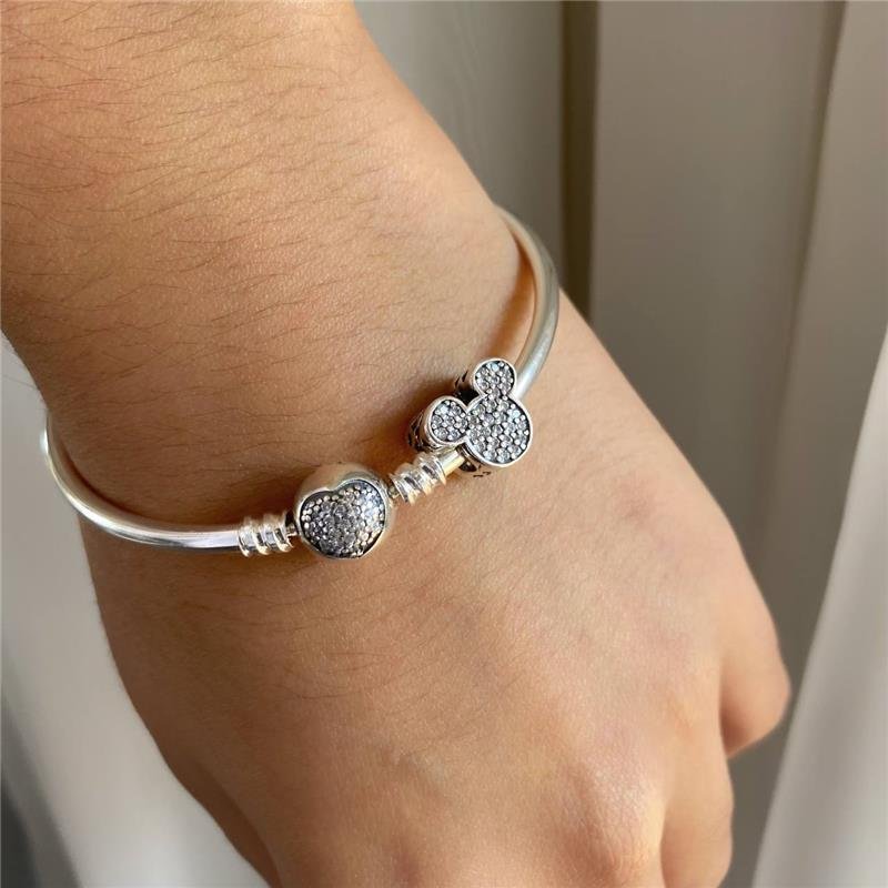 BERLOQUE PRATA 925 MURANO MICKEY COM PEDRA