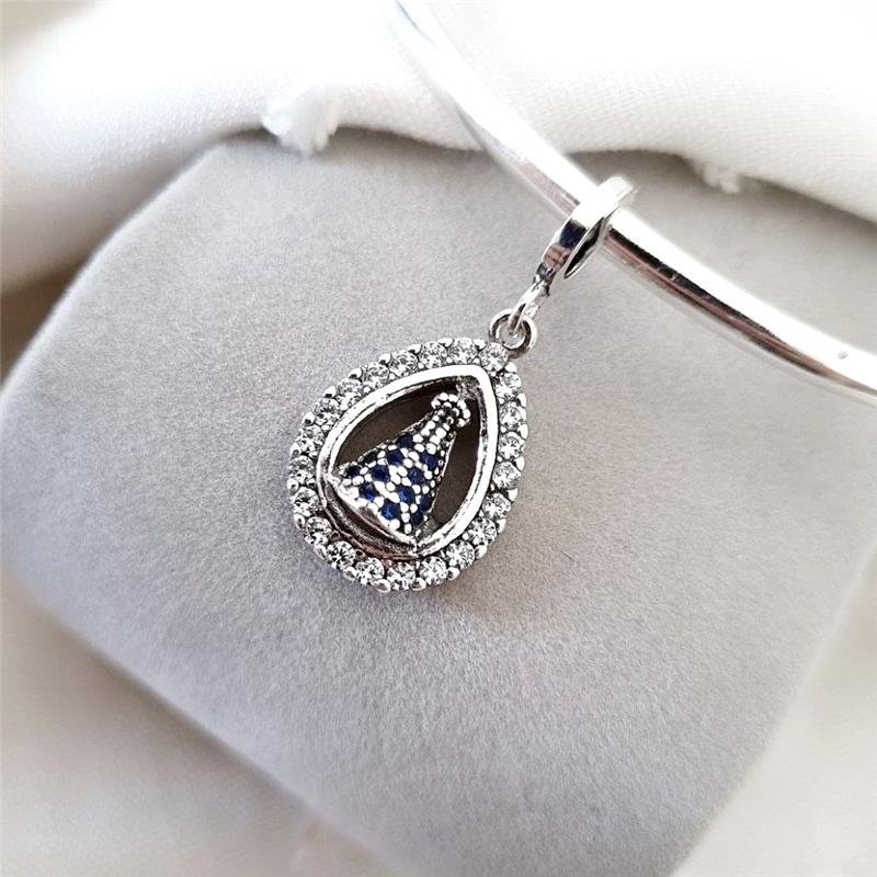 BERLOQUE PRATA 925 NOSSA SENHORA APARECIDA GOTA CRAVEJADO