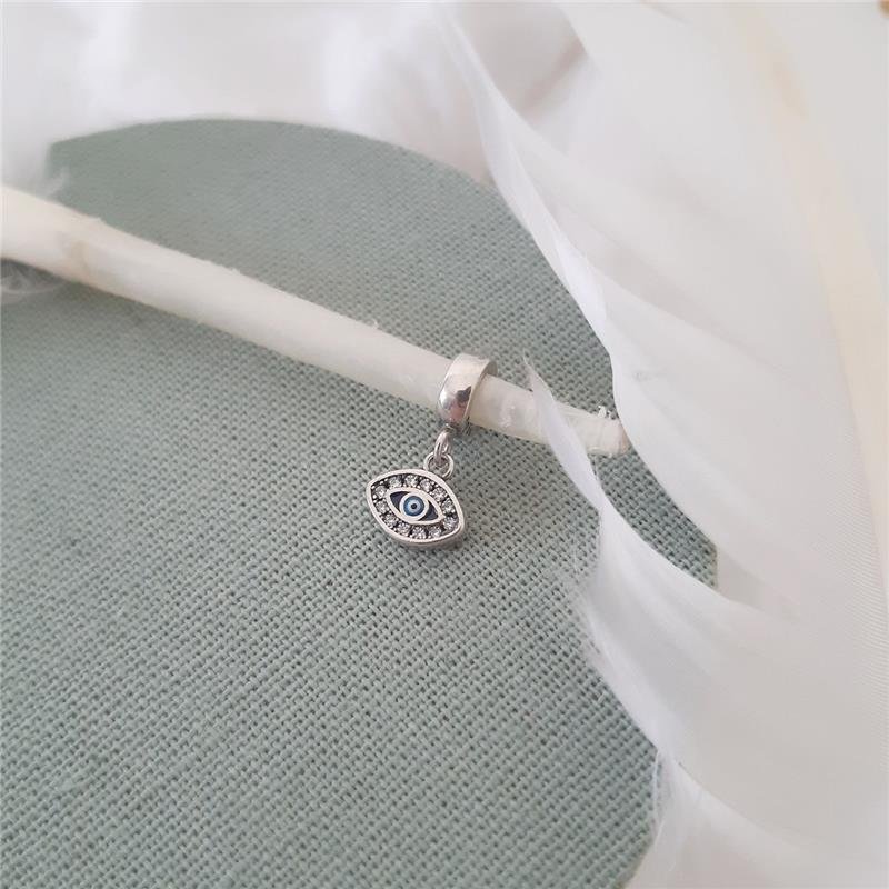 BERLOQUE PRATA 925 OLHO GREGO COM PEDRA