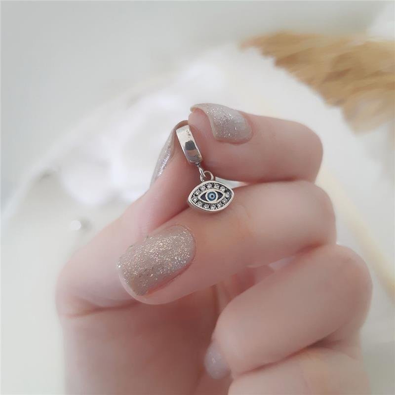 BERLOQUE PRATA 925 OLHO GREGO COM PEDRA