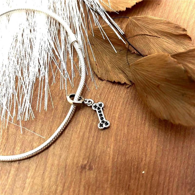 BERLOQUE PRATA 925 OSSO COM PEDRA